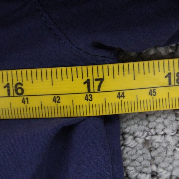 Mo:vint Shirt Womens XS Navy Blue Solid Button Down Long Sleeve Collared NWT - Picture 8 of 9